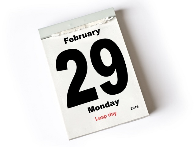 calendar sheet  February 2016